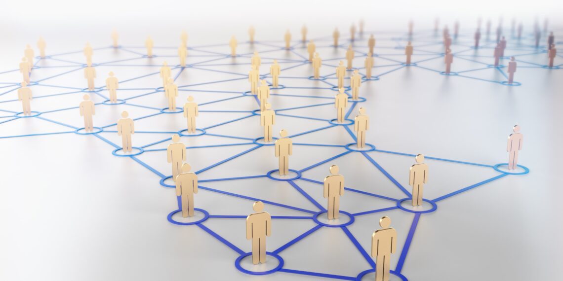 human figures on a field of circles