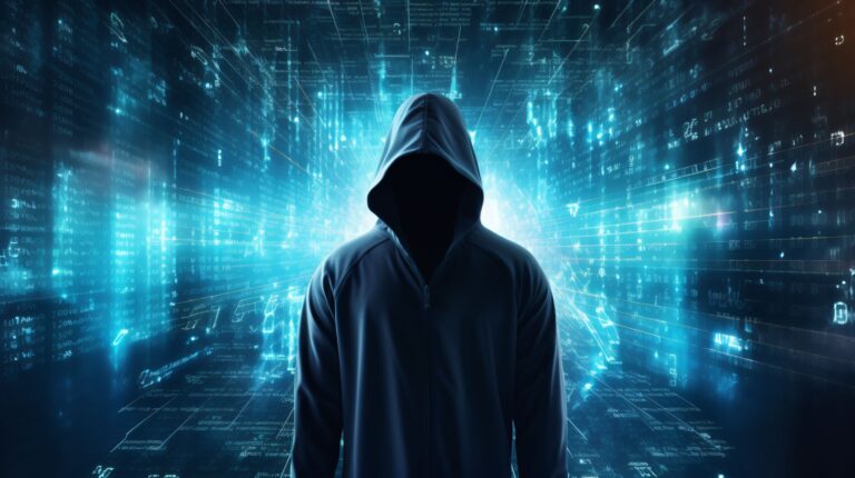 A man hiding his identity on the Internet