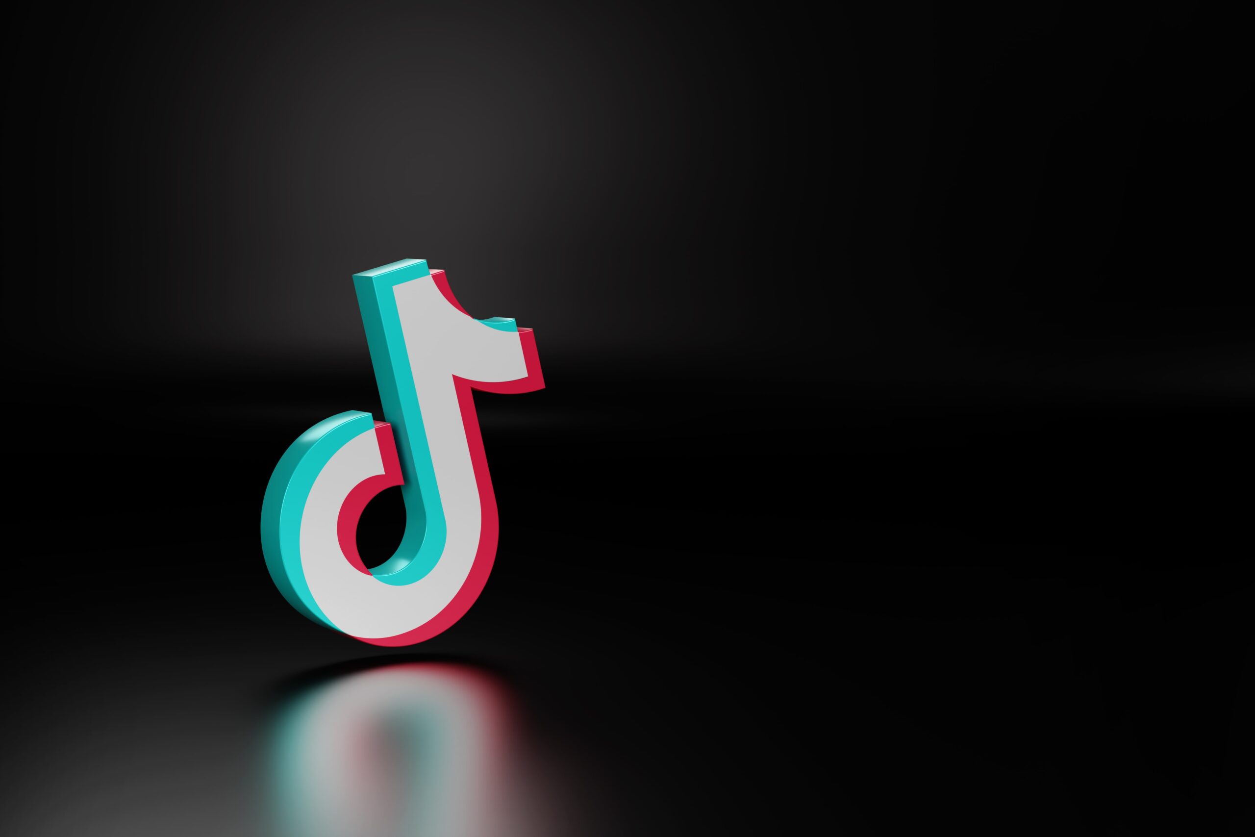 TikTok logo on black background