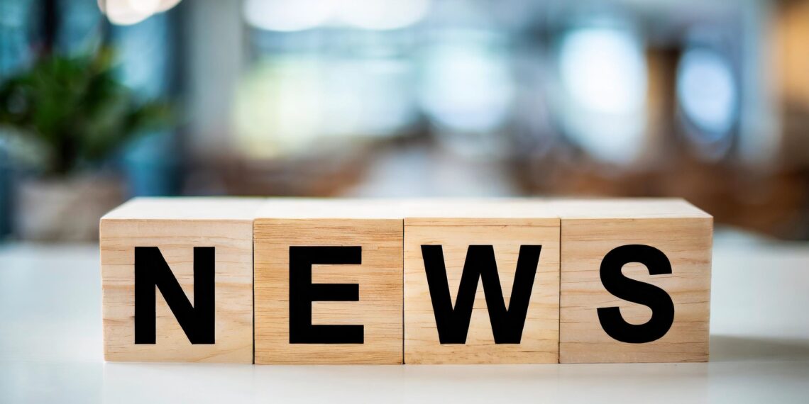 Wooden blocks with News inscription