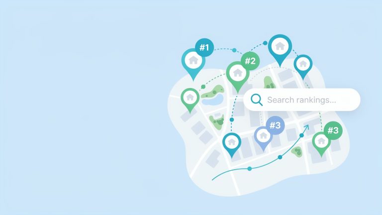 a stylized map with location pin markers scattered across different neighborhoods